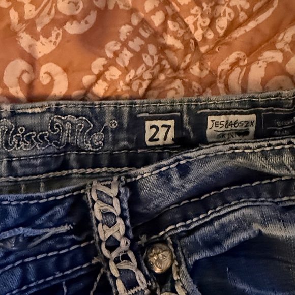 Miss Me Blue Denim Jeans with Braided Detail - Picture 5 of 9